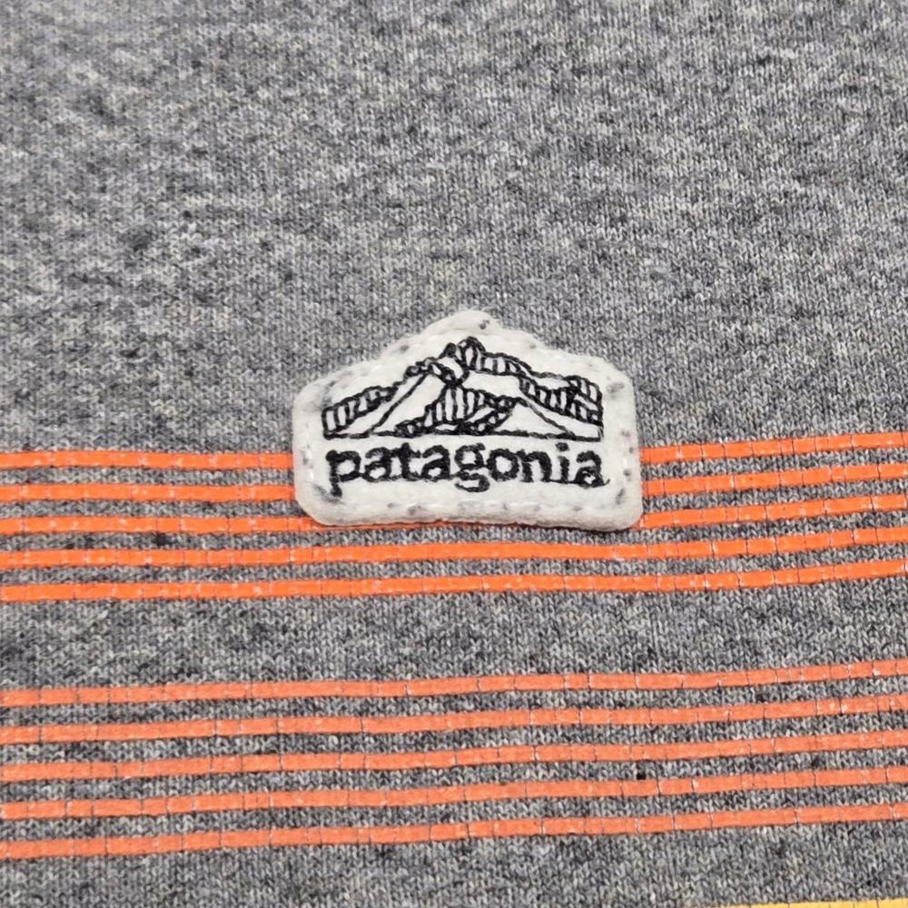 Patagonia‎ Uprisal Hoody Mens Medium Grey Striped Good Recycled Pullover Hoodie - Picture 3 of 15